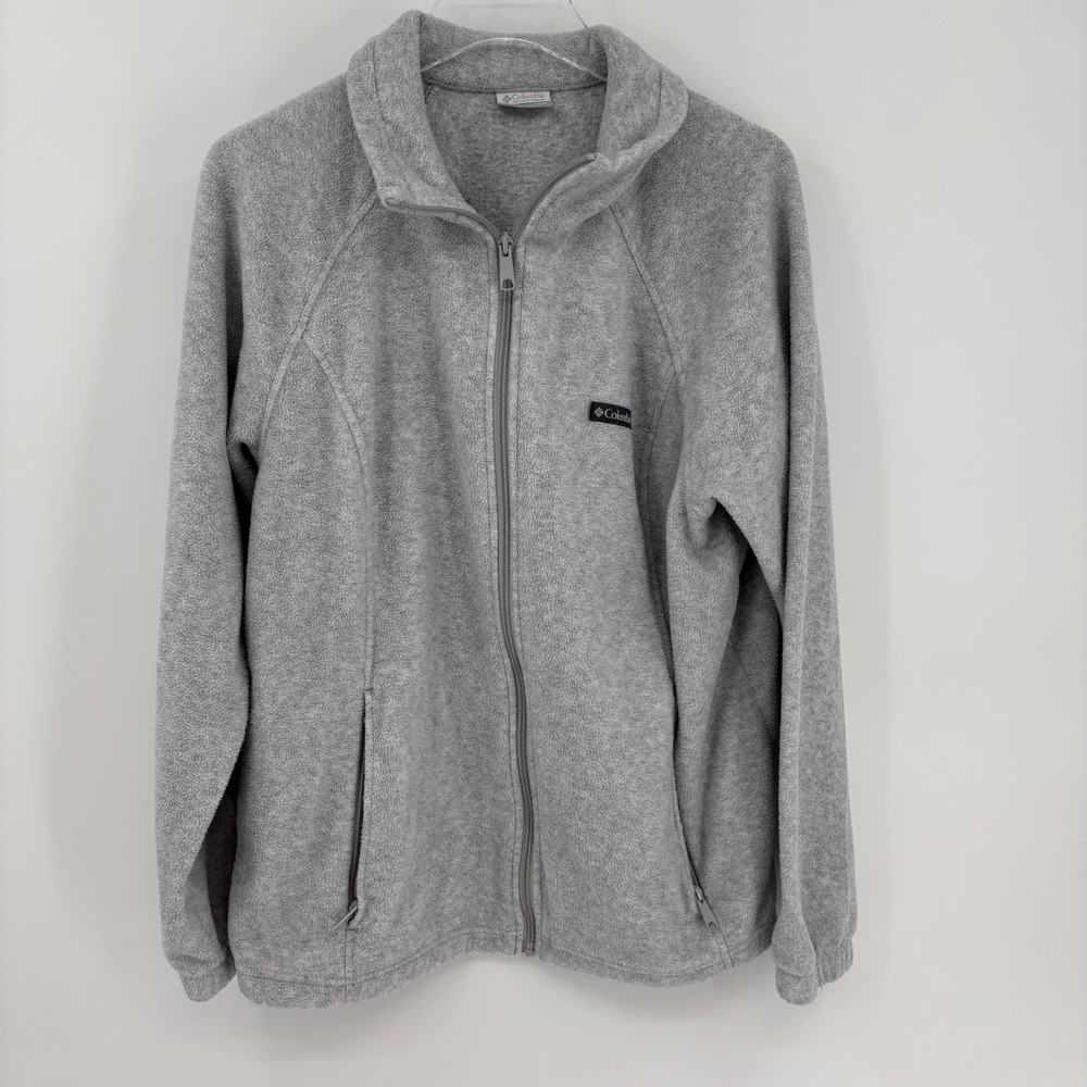Columbia Fleece Jacket Women XXL Gray Benton Springs Full Zip Soft WL6439